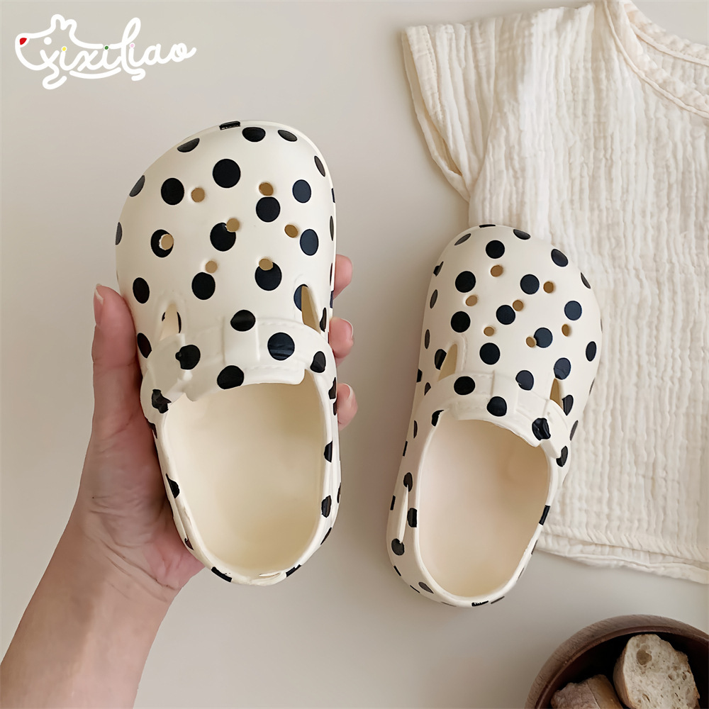 Cute Polka Dot Children's Toe Cap Sandals - Image 4